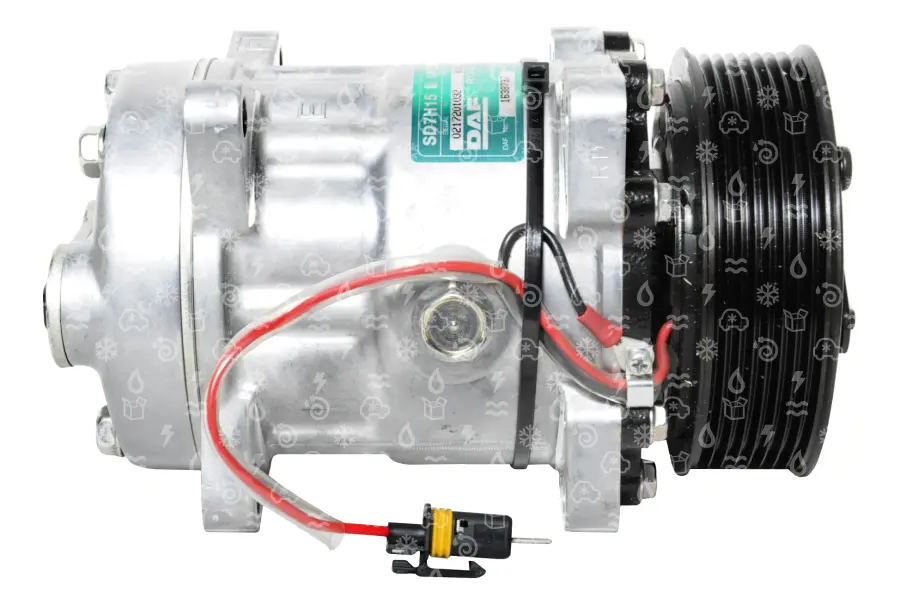 kompresor SANDEN 7H15, řemenice 119 mm - PV8, 24V, OEM 1405137